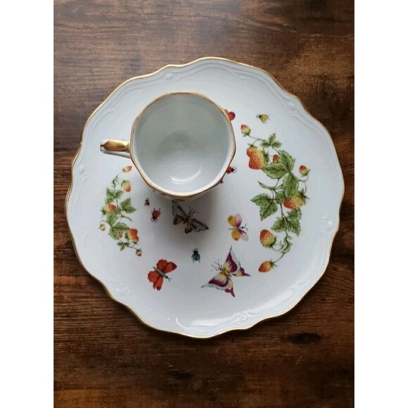 ARDALT LENWILE China Cup & Plate Luncheon Snack Set Vintage Japan Butterfly Gold - Picture 2 of 10